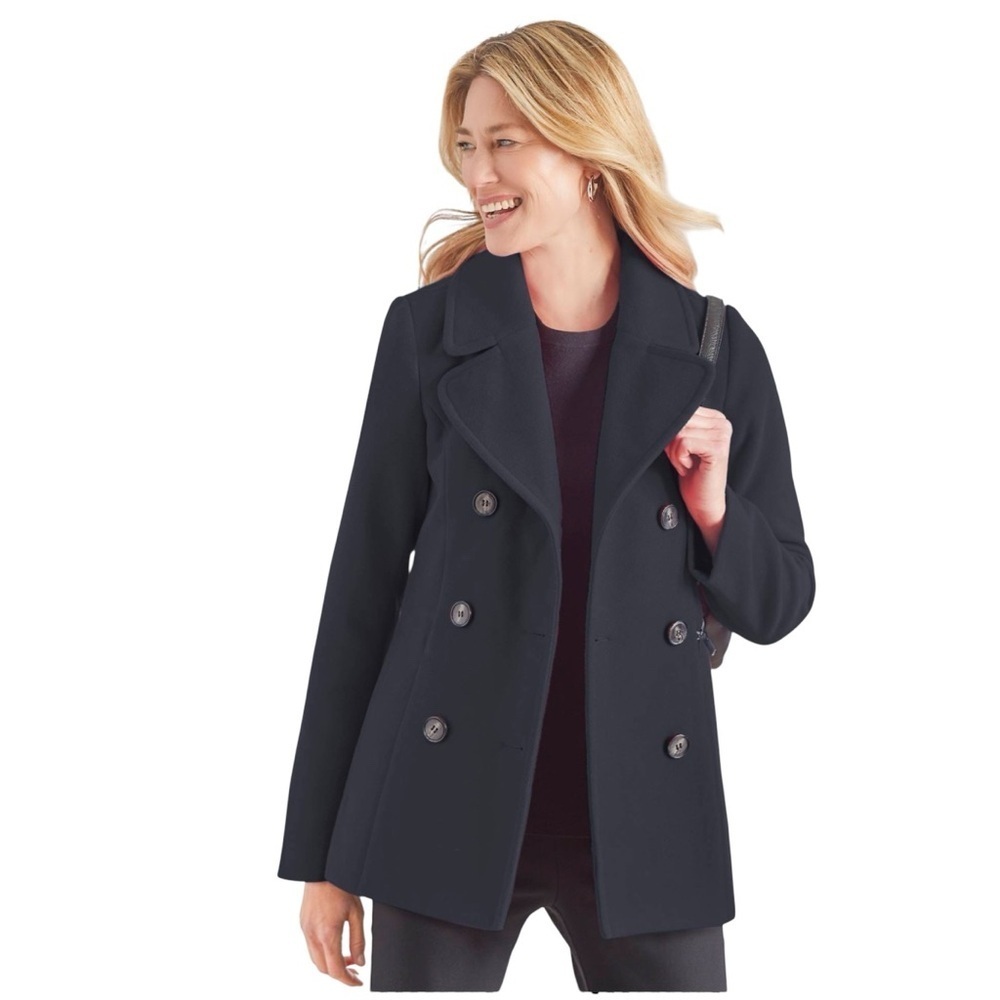 REAL Comfort | Double Breasted Wool Pea Coat Sz M GUC